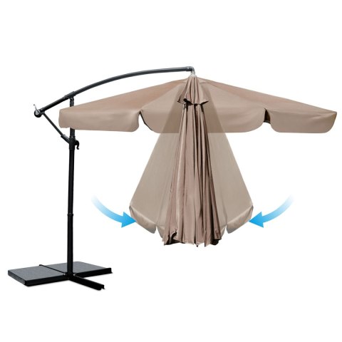 Parasol ogrodowy składany 8 segmentowy 350 cm z pokrowcem Plonos PL-881 Plonos