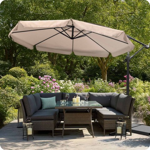 Parasol ogrodowy składany 8 segmentowy 350 cm z pokrowcem Plonos PL-881 Plonos