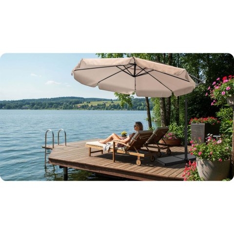 Parasol ogrodowy składany 8 segmentowy 350 cm z pokrowcem Plonos PL-881 Plonos