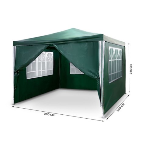 Pawilon ogrodowy zielony 3x3m 4935 Plonos