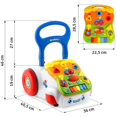 Chodzik edukacyjny z muzyką 2w1 RK-744 Ricokids biały Ricokids Chodzik edukacyjny z muzyką 2w1 RK-744 Ricokids biały Ricokids