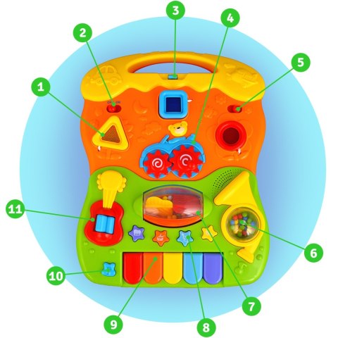 Chodzik edukacyjny z muzyką 2w1 RK-744 Ricokids biały Ricokids Chodzik edukacyjny z muzyką 2w1 RK-744 Ricokids biały Ricokids