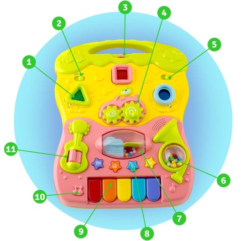 Chodzik edukacyjny z muzyką 2w1 RK-744 Ricokids różowy Ricokids Chodzik edukacyjny z muzyką 2w1 RK-744 Ricokids różowy Ricokids