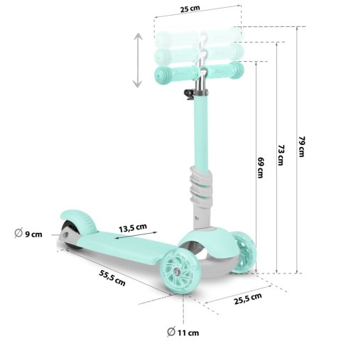 Hulajnoga trójkołowa Ricokids Buggy - miętowa Ricokids Hulajnoga trójkołowa Ricokids Buggy - miętowa Ricokids