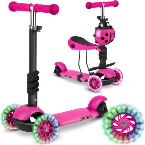 Hulajnoga trójkołowa Ricokids Buggy - różowa Ricokids Hulajnoga trójkołowa Ricokids Buggy - różowa Ricokids