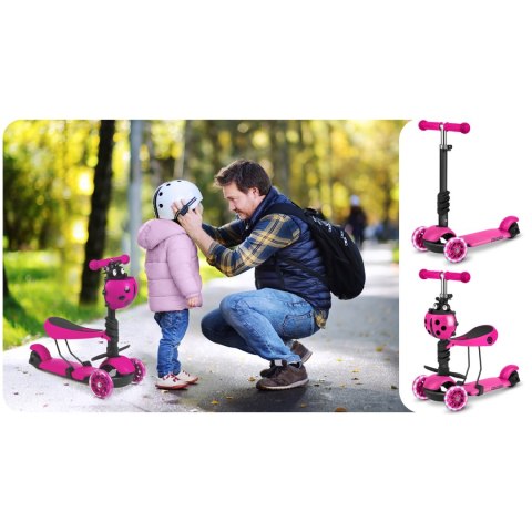 Hulajnoga trójkołowa Ricokids Buggy - różowa Ricokids Hulajnoga trójkołowa Ricokids Buggy - różowa Ricokids
