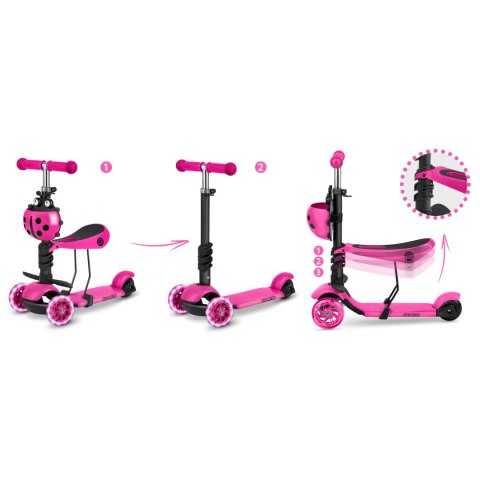 Hulajnoga trójkołowa Ricokids Buggy - różowa Ricokids Hulajnoga trójkołowa Ricokids Buggy - różowa Ricokids
