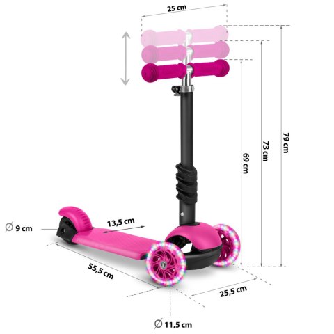 Hulajnoga trójkołowa Ricokids Buggy - różowa Ricokids Hulajnoga trójkołowa Ricokids Buggy - różowa Ricokids