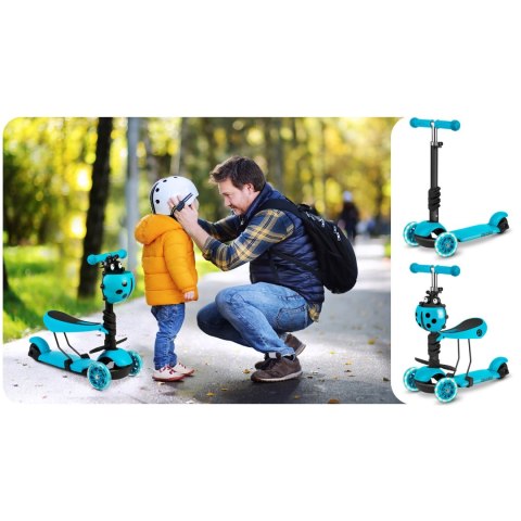 Hulajnoga trójkołowa Ricokids Buggy - turkusowa Ricokids Hulajnoga trójkołowa Ricokids Buggy - turkusowa Ricokids