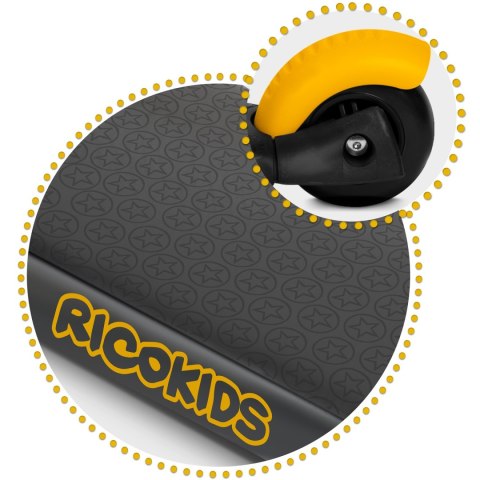 Hulajnoga trójkołowa Ricokids Cubi - czarno-pomarańczowa Ricokids Hulajnoga trójkołowa Ricokids Cubi - czarno-pomarańczowa Ricokids