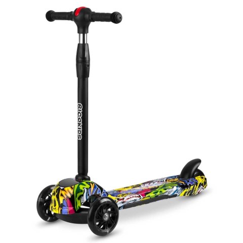 Hulajnoga trójkołowa Ricokids Piko - czarna w kolorowe wzory Ricokids Hulajnoga trójkołowa Ricokids Piko - czarna w kolorowe wzory Ricokids