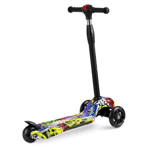 Hulajnoga trójkołowa Ricokids Piko - czarna w kolorowe wzory Ricokids Hulajnoga trójkołowa Ricokids Piko - czarna w kolorowe wzory Ricokids