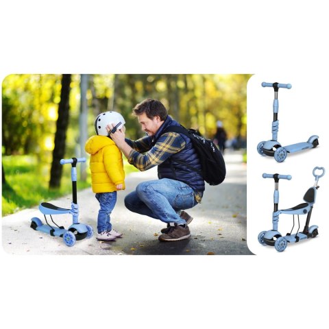 Hulajnoga trójkołowa Ricokids Todi - niebiesko-szara Ricokids Hulajnoga trójkołowa Ricokids Todi - niebiesko-szara Ricokids