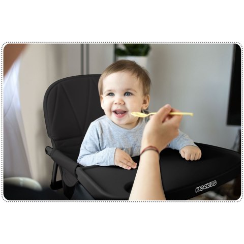 Krzesełko do karmienia Nuco czarny Ricokids Krzesełko do karmienia Nuco czarny Ricokids