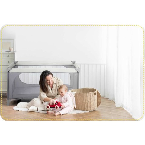 Łóżeczko turystyczne 125 x 65 x 78 cm RK-240 jasno szare Ricokids Łóżeczko turystyczne 125 x 65 x 78 cm RK-240 jasno szare Ricokids
