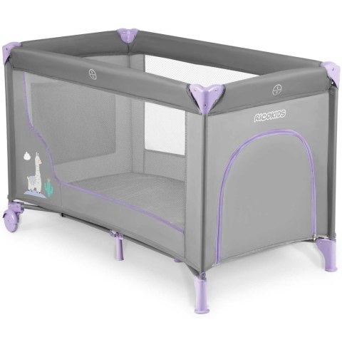 Łóżeczko turystyczne 125 x 65 x 78 cm RK-240 szaro-lawendowe Ricokids Łóżeczko turystyczne 125 x 65 x 78 cm RK-240 szaro-lawendowe Ricokids