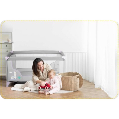 Łóżeczko turystyczne 125 x 65 x 78 cm RK-240 szaro-lawendowe Ricokids Łóżeczko turystyczne 125 x 65 x 78 cm RK-240 szaro-lawendowe Ricokids