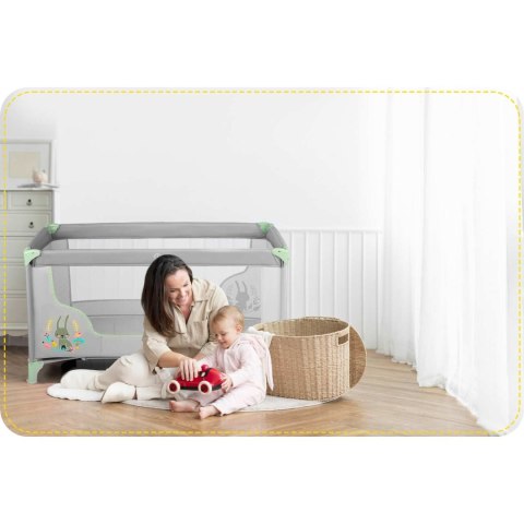 Łóżeczko turystyczne 125 x 65 x 78 cm RK-240 szaro-miętowe Ricokids Łóżeczko turystyczne 125 x 65 x 78 cm RK-240 szaro-miętowe Ricokids