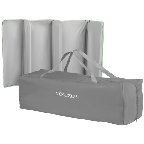 Łóżeczko turystyczne 125 x 65 x 78 cm RK-240 szaro-miętowe Ricokids Łóżeczko turystyczne 125 x 65 x 78 cm RK-240 szaro-miętowe Ricokids