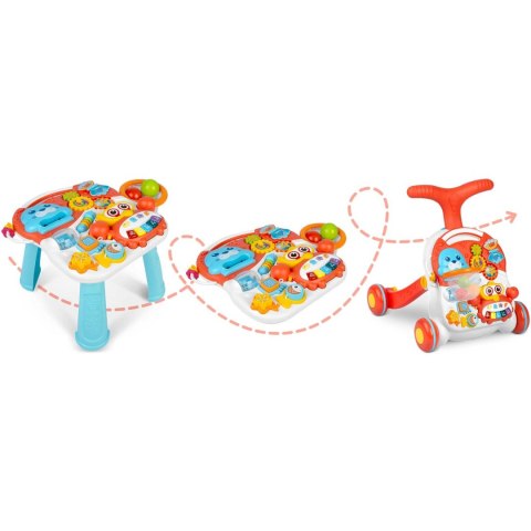 Pchacz stolik edukacyjny 2w1 RK-810 biało-czerwony Ricokids Pchacz stolik edukacyjny 2w1 RK-810 biało-czerwony Ricokids