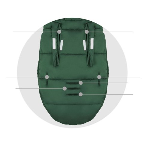 Śpiworek do wózka, sanek Elmi Ricokids - khaki Ricokids Śpiworek do wózka, sanek Elmi Ricokids - khaki Ricokids