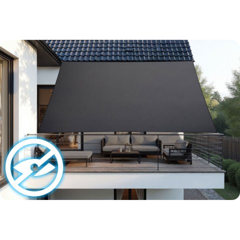 Żagiel przeciwsłoneczny prostokątny 3x4m Plonos PL-885 szary Plonos