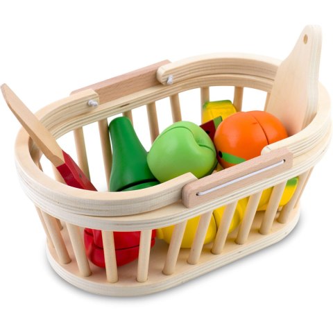 Drewniana zabawka koszyk z owocami do krojenia 9 szt RK-870 Ricokids Ricokids Drewniana zabawka koszyk z owocami do krojenia 9 szt RK-870 Ricokids Ricokids