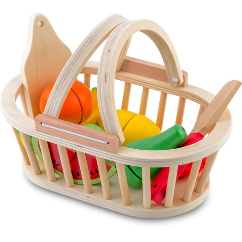 Drewniana zabawka koszyk z owocami do krojenia 9 szt RK-870 Ricokids Ricokids Drewniana zabawka koszyk z owocami do krojenia 9 szt RK-870 Ricokids Ricokids