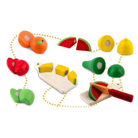 Drewniana zabawka koszyk z owocami do krojenia 9 szt RK-870 Ricokids Ricokids Drewniana zabawka koszyk z owocami do krojenia 9 szt RK-870 Ricokids Ricokids