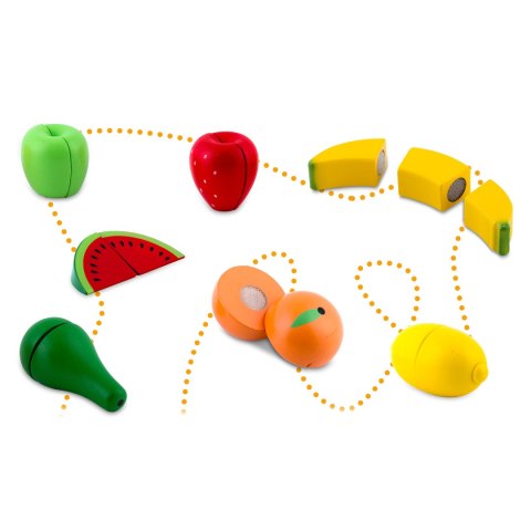 Drewniana zabawka koszyk z owocami do krojenia 9 szt RK-870 Ricokids Ricokids Drewniana zabawka koszyk z owocami do krojenia 9 szt RK-870 Ricokids Ricokids