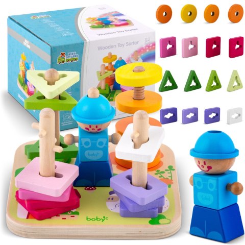 Drewniana zabawka sorter - układanka RK-866 Ricokids Ricokids Drewniana zabawka sorter - układanka RK-866 Ricokids Ricokids