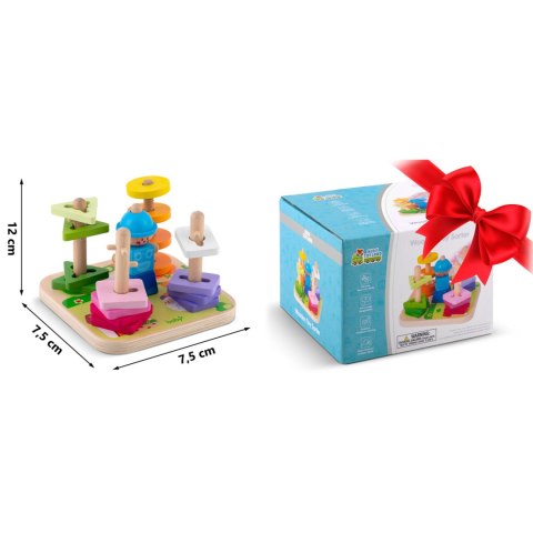 Drewniana zabawka sorter - układanka RK-866 Ricokids Ricokids Drewniana zabawka sorter - układanka RK-866 Ricokids Ricokids