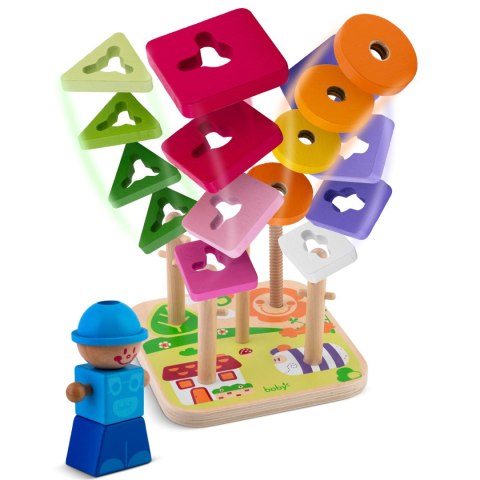 Drewniana zabawka sorter - układanka RK-866 Ricokids Ricokids Drewniana zabawka sorter - układanka RK-866 Ricokids Ricokids