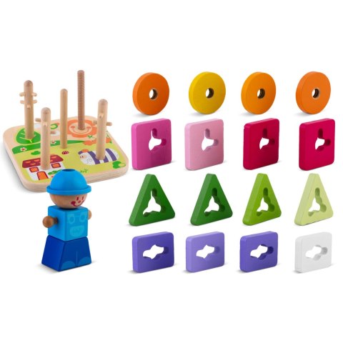 Drewniana zabawka sorter - układanka RK-866 Ricokids Ricokids Drewniana zabawka sorter - układanka RK-866 Ricokids Ricokids