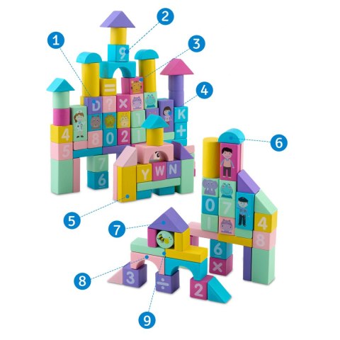Drewniane klocki edukacyjne RK-871 Ricokids Ricokids Drewniane klocki edukacyjne RK-871 Ricokids Ricokids