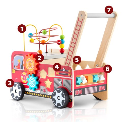 Drewniany chodzik pchacz straż pożarna RK-873 Ricokids Ricokids Drewniany chodzik pchacz straż pożarna RK-873 Ricokids Ricokids
