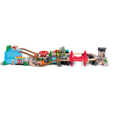 Kolejka drewniana miasteczko 100 szt RK-879 Ricokids Ricokids Kolejka drewniana miasteczko 100 szt RK-879 Ricokids Ricokids