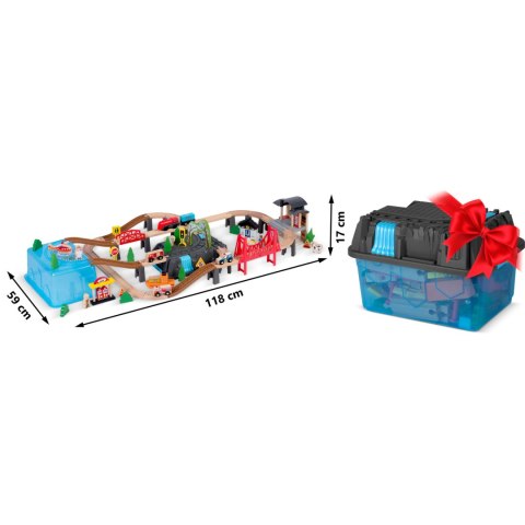 Kolejka drewniana miasteczko 100 szt RK-879 Ricokids Ricokids Kolejka drewniana miasteczko 100 szt RK-879 Ricokids Ricokids