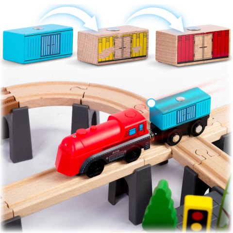 Kolejka drewniana miasteczko 100 szt RK-879 Ricokids Ricokids Kolejka drewniana miasteczko 100 szt RK-879 Ricokids Ricokids