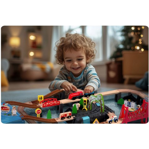 Kolejka drewniana miasteczko 100 szt RK-879 Ricokids Ricokids Kolejka drewniana miasteczko 100 szt RK-879 Ricokids Ricokids