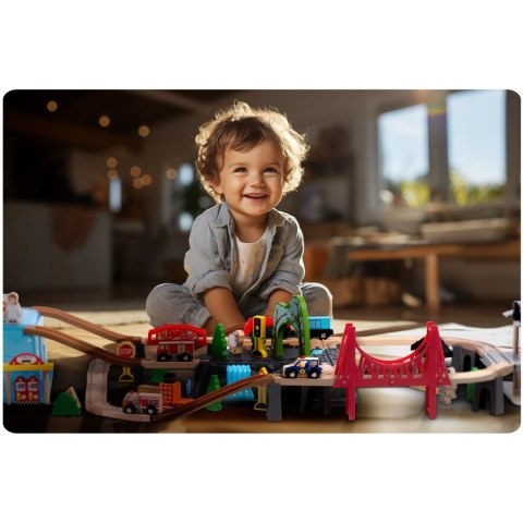 Kolejka drewniana miasteczko 100 szt RK-879 Ricokids Ricokids Kolejka drewniana miasteczko 100 szt RK-879 Ricokids Ricokids