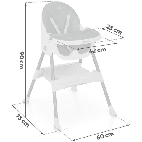 Krzesełko do karmienia Ricokids Mani szare Ricokids Krzesełko do karmienia Ricokids Mani szare Ricokids