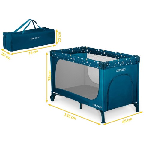 Łóżeczko turystyczne 125 x 65 x 78 cm RK-240 granatowe Ricokids Łóżeczko turystyczne 125 x 65 x 78 cm RK-240 granatowe Ricokids