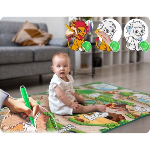 Mata do malowania 90 x 120 cm + markery alkoholowe 80 szt Ricokids Ricokids Mata do malowania 90 x 120 cm + markery alkoholowe 80 szt Ricokids Ricokids