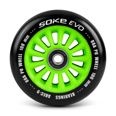 Kółka do hulajnogi 100 mm zielone 2 szt SOKE Kółka do hulajnogi 100 mm zielone 2 szt SOKE