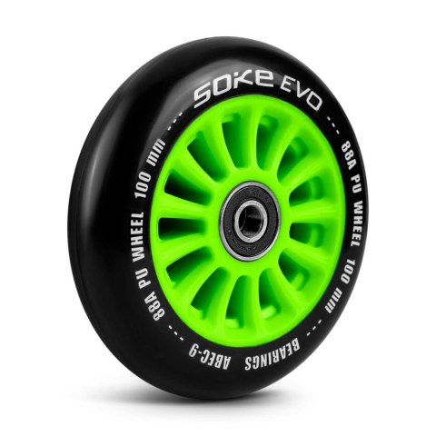 Kółka do hulajnogi 100 mm zielone 2 szt SOKE Kółka do hulajnogi 100 mm zielone 2 szt SOKE