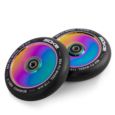 Kółka do hulajnogi 110 mm pełne rainbow 2szt SOKE Kółka do hulajnogi 110 mm pełne rainbow 2szt SOKE