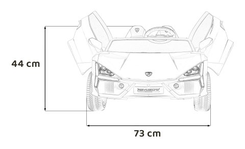 Pojazd Lamborghini Revuelto XL STRONG Niebieski Pojazd Lamborghini Revuelto XL STRONG Niebieski