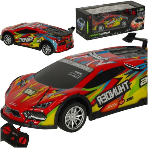 Samochód RC sportowy zdalnie sterowany na pilot auto wyścigowe drift z LED światłami czerwony Kik Sp. z o. o. Sp. k. Samochód RC sportowy zdalnie sterowany na pilot auto wyścigowe drift z LED światłami czerwony Kik Sp. z o. o. Sp. k.