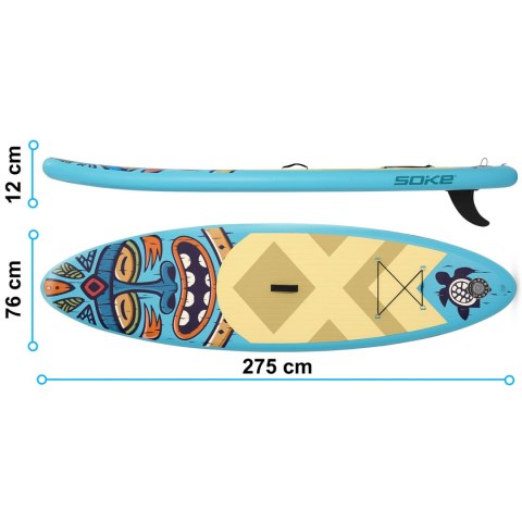 Deska SUP Aquasurf 275 x 76 x 12 cm Soke 850000 SOKE Deska SUP Aquasurf 275 x 76 x 12 cm Soke 850000 SOKE